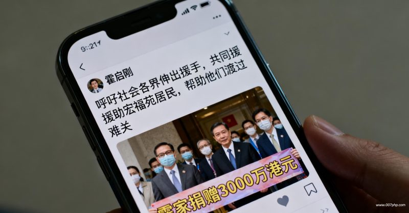 郭晶晶都意外！香港火灾后霍启刚捐 3000 万，豪门担当让口碑疯涨-007PHP源碼網